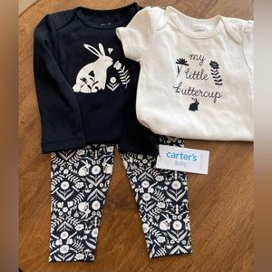 NWT Carter’s 3-Piece Bunny Outfit
